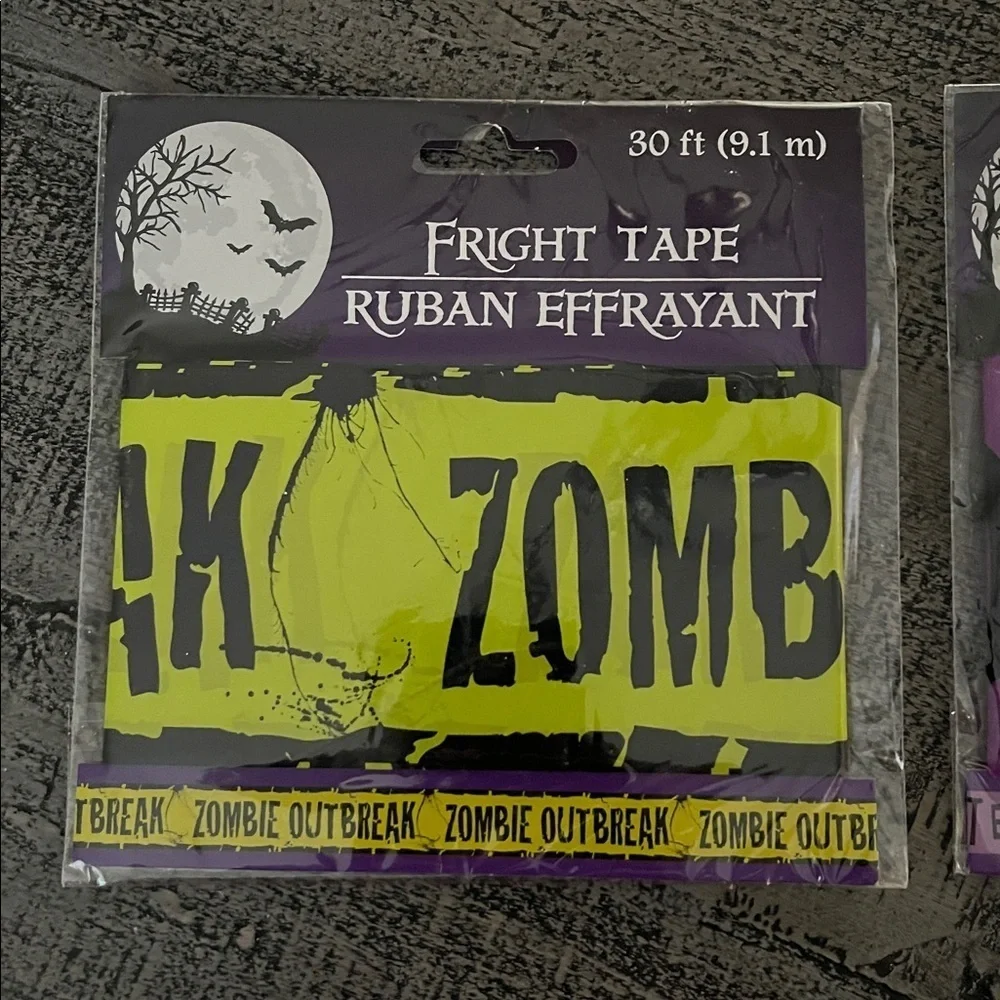 Halloween Fright Tape Set - Yellow and Purple